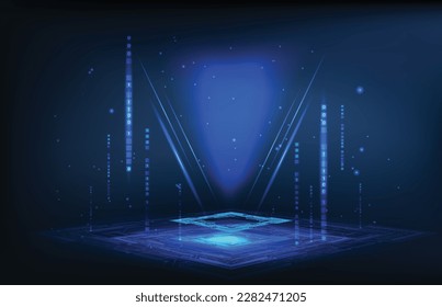 futuristic techno background style sci fi blue collection hi tech data