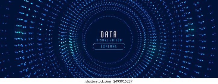 futuristic techno data visualization background design vector