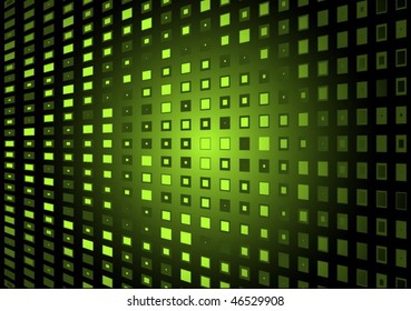 Futuristic techno green lights
