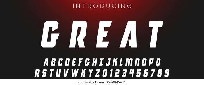 Futuristic techno scifi font style, abstract modern clean geometric great typeface