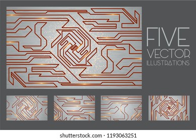Futuristic techno textures, abstract technology illustrations. Graphic concept for your design