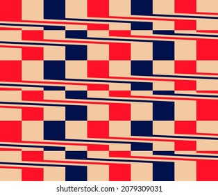 Futuristic technologic background by elements of hexagon. Color striped seamless pattern. Bright and colorful modern vector texture. Op art.