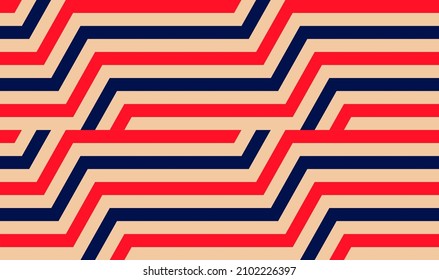 Futuristic technologic background by elements of hexagon. Color striped seamless pattern. Bright and colorful modern vector texture. Op art.