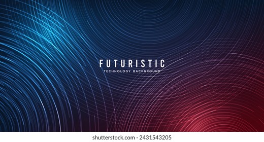 futuristic technology abstract background. Abstract futuristic curve digital line design.Modern futuristic design.Digital landscape pattern technology.Vector illustration.