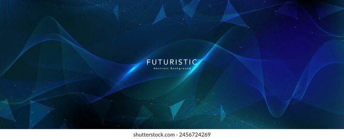 futuristic technology abstract background. Abstract futuristic curve digital line design.Modern futuristic design.Digital landscape pattern technology.Vector illustration.