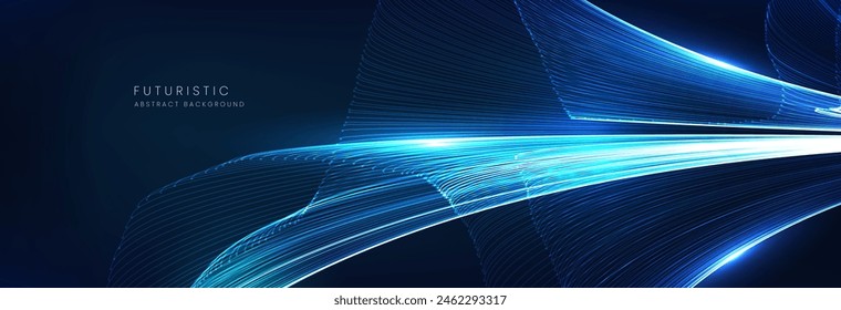 futuristic technology abstract background. Abstract futuristic curve digital line design.Modern futuristic design.Digital landscape pattern technology.Vector illustration.