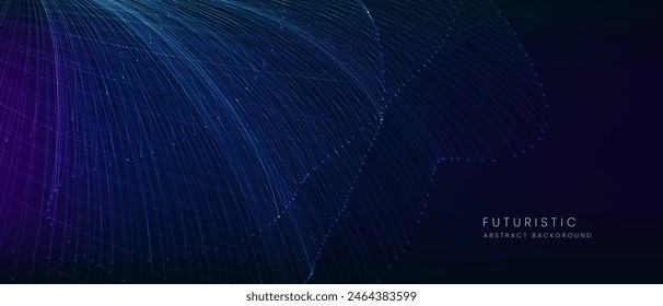 tecnología futurista de fondo abstracto. Abstractas diseño de línea digital de curva futurista.Diseño futurista moderno.Tecnología de patrón de paisaje digital.Ilustración vectorial.
