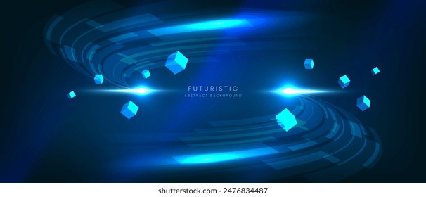 futuristic technology abstract background. Abstract futuristic curve digital line design.Modern futuristic design.Digital landscape pattern technology.Vector illustration.