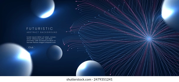 futuristic technology abstract background. Abstract futuristic curve digital line design.Modern futuristic design.Digital landscape pattern technology.Vector illustration.