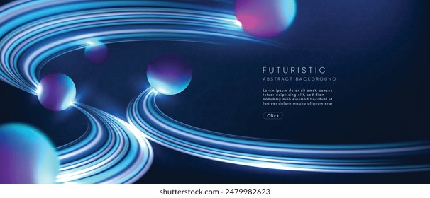 futuristic technology abstract background. Abstract futuristic curve digital line design.Modern futuristic design.Digital landscape pattern technology.Vector illustration.
