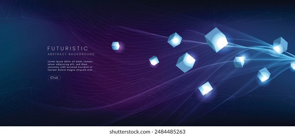 futuristic technology abstract background. Abstract futuristic curve digital line design.Modern futuristic design.Digital landscape pattern technology.Vector illustration.