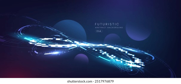 futuristic technology abstract background. Abstract futuristic curve digital line design.Modern futuristic design.Digital landscape pattern technology.Vector illustration.