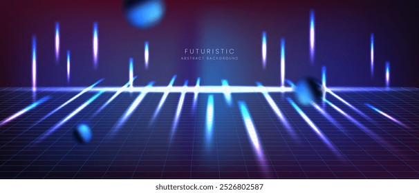 Fondo abstracto de tecnología futurista. Diseño de línea digital de curva futurista Abstractas. Diseño futurista moderno. Tecnología de patrón de paisaje digital. Ilustración vectorial.