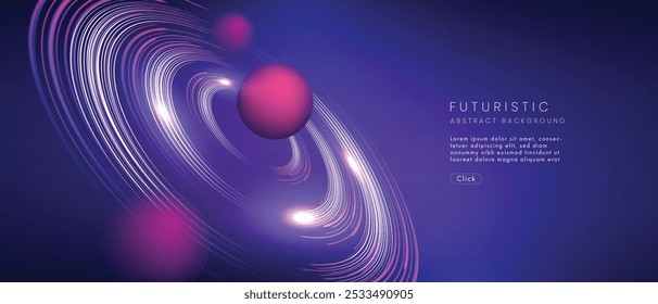 Fondo abstracto de tecnología futurista. Diseño de línea digital de curva futurista Abstractas. Diseño futurista moderno. Tecnología de patrón de paisaje digital. Ilustración vectorial.