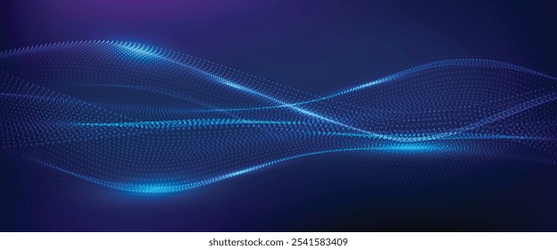 futuristic technology abstract background. Abstract futuristic curve digital line design.Modern futuristic design.Digital landscape pattern technology.Vector illustration.