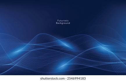 futuristic technology abstract background. Abstract futuristic curve digital line design.Modern futuristic design.Digital landscape pattern technology.Vector illustration.