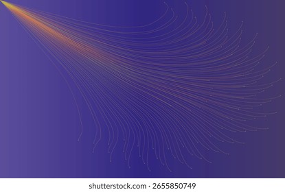 Tecnologia Futurista Fundo Abstrato com Linhas Curvas Brilhantes