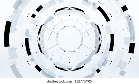 Futuristic Technology Abstract Background. Vector Modern Hi-Tech Wallpaper