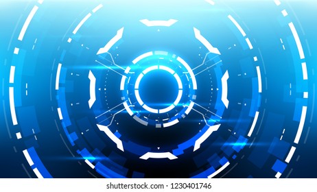 Futuristic Technology Abstract Background. Vector Modern Hi-Tech Wallpaper