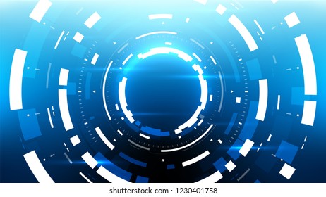 Futuristic Technology Abstract Background. Vector Modern Hi-Tech Wallpaper