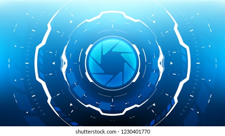 Futuristic Technology Abstract Background. Vector Modern Hi-Tech Wallpaper