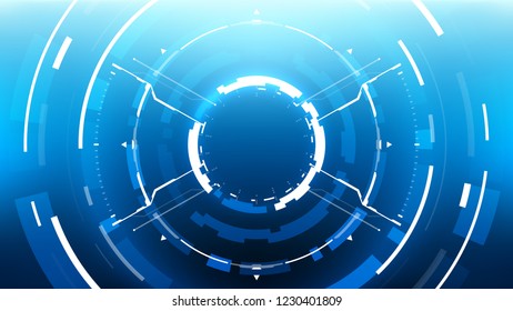 Futuristic Technology Abstract Background. Vector Modern Hi-Tech Wallpaper