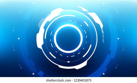 Futuristic Technology Abstract Background. Vector Modern Hi-Tech Wallpaper