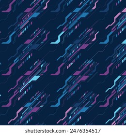 Futuristic technology abstract pattern square background