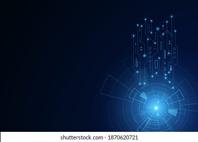 Futuristic technology abstract template , innovative virtual user interfaces , HUD , arrow speed, background vector