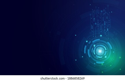 Futuristic technology abstract template , innovative virtual user interfaces , HUD , arrow speed background vector