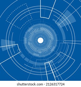 Futuristic technology abstract template , innovative virtual user interfaces , HUD , arrow speed background vector