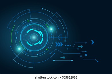 Futuristic technology abstract template , innovative virtual user interfaces , HUD , arrow speed, background vector