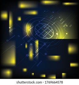 Futuristic technology abstract template vector futuristic circuit board ,