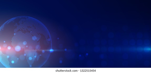 Fondo de tecnología futurista Dirección de negocio y desarrollo. Un entorno elegante para presentaciones de tecnología empresarial. Mundo digital - Ilustración vectorial