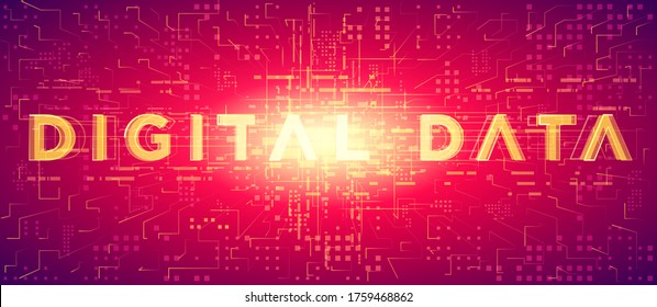 Futuristic technology background. Digital data stream. Binary computer code.