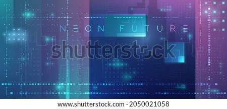 Futuristic technology background. Digital data stream. Binary computer code.