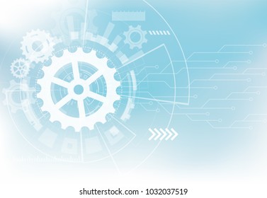 Futuristic technology background, Digital technology and engineering concept. Vector illustration.