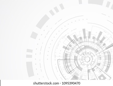 Futuristic technology background, Digital technology and engineering concept. Vector illustration.