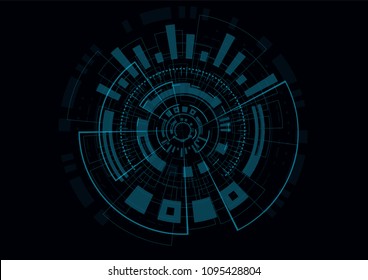 Futuristic technology background, Digital technology and engineering concept. Vector illustration.