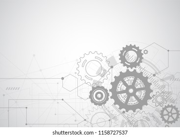 Futuristic technology background, Digital technology and engineering concept. Vector illustration.