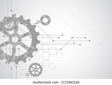 Futuristic technology background, Digital technology and engineering concept. Vector illustration.