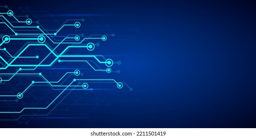 Futuristic technology background, electronic motherboard, abstract background with high-tech technology texture – vector