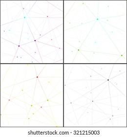Futuristic technology  background molecule and communication. Connected lines with dots. Vector illustration.