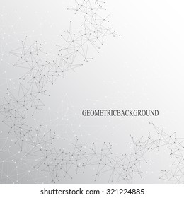 Futuristic technology  background molecule and communication. Connected lines with dots. Vector illustration.