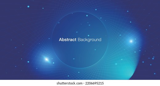 Futuristic technology background.Blue line wave light screen abstract vector illustration.
