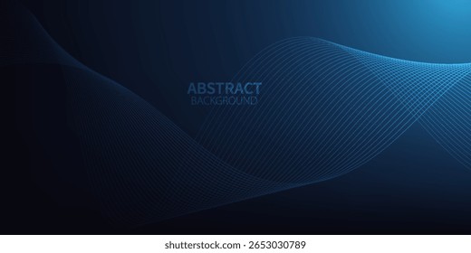 Tecnologia futurista background.Blue linha onda luz tela abstrata ilustração.