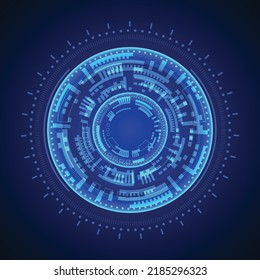 El círculo de la tecnología futurista forma elementos HUD para Movimiento Gráfico. Ilustración del vector