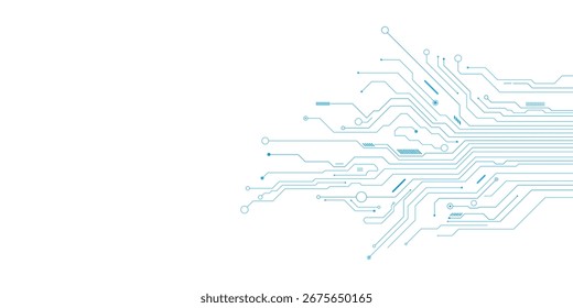 Diseño digital abstracto de la placa base del fondo del circuito de la tecnología futurista con líneas esquemáticas electrónicas modernas para la innovación y la Plantilla de alta tecnología