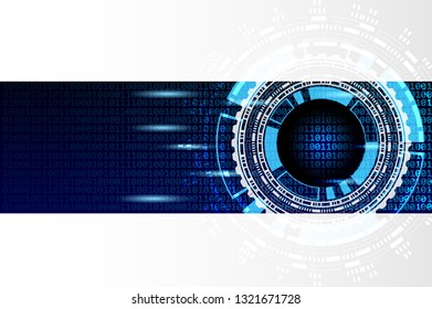 Futuristic technology concept. gear wheel ,binary code numbers. technology  background.