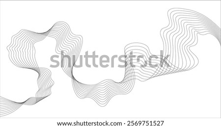 Futuristic technology concept with smooth lines and curves. Wave blend lines. Vector abstract illustration for digital art, web design, advertising.